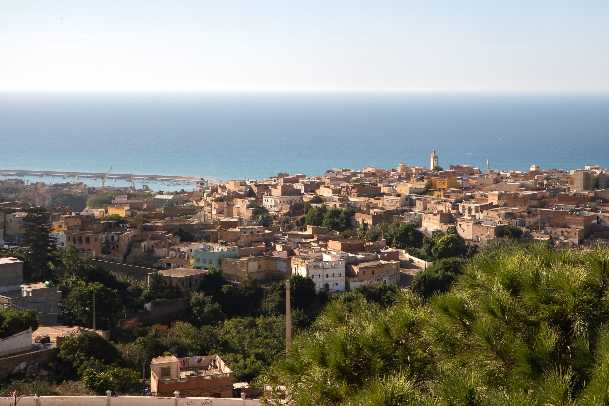Panoramic view of the coastal town of Mostaganem, your arrival point in western Algeria.