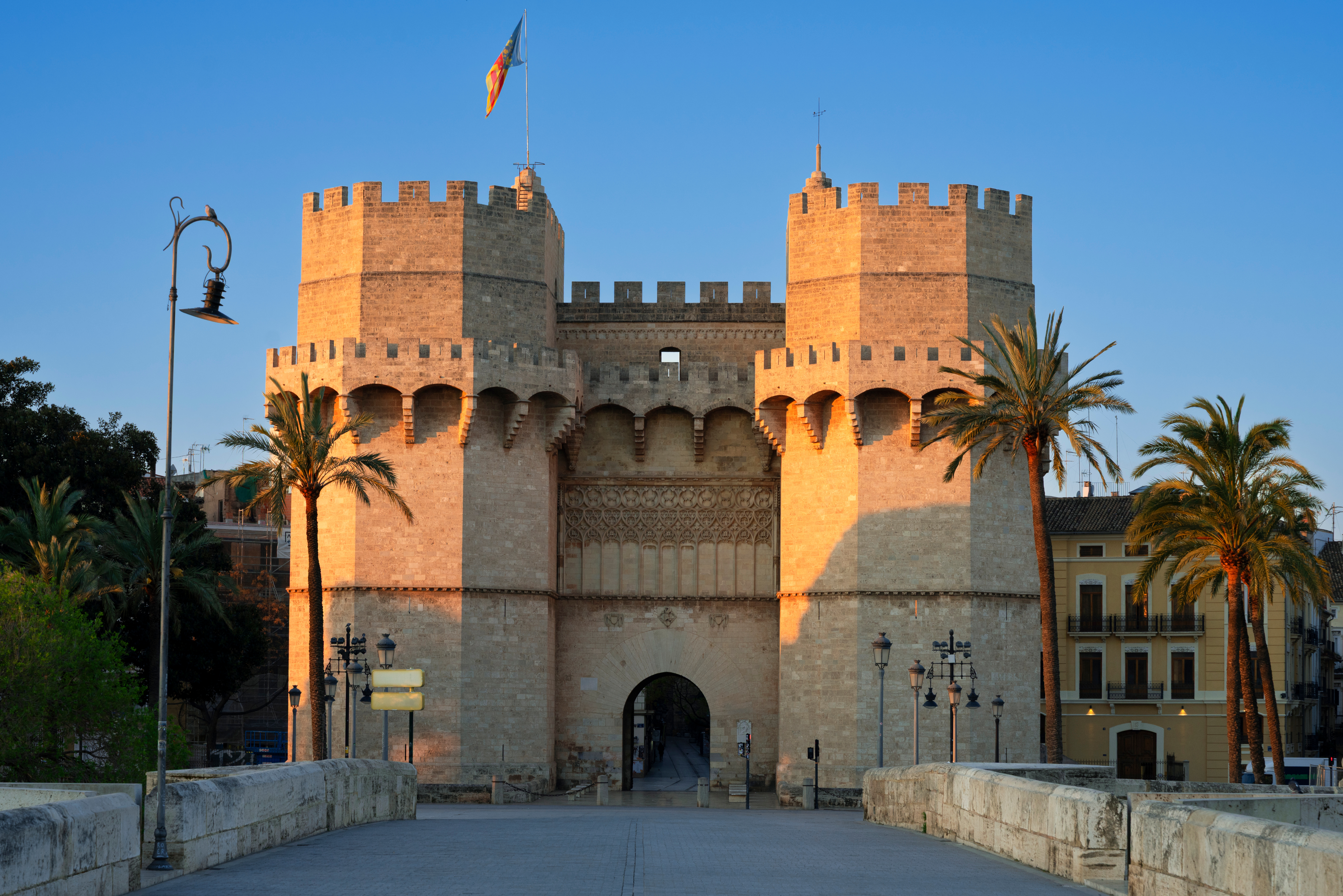 The Torres de Serranos, one of Valencia's historic city gates - not far from here to the ferry terminal at the port.